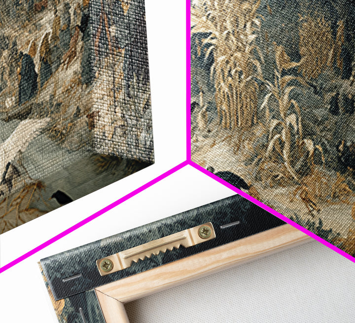 The Harvest Demon, Northern Renaissance Horror, Wide Panoramic Art, Gothic Horror Wall Art, Canvas Print, Halloween Wall Art