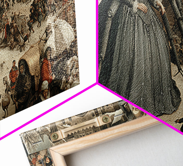 The Spider Queen, Northern Renaissance Horror, Wide Panoramic Art, Gothic Horror Wall Art, Canvas Print, Halloween Wall Art