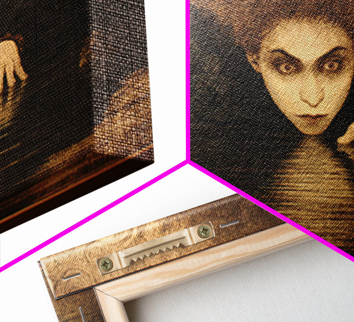 The Lake Phantom, Dark Symbolist Art, Landscape Wall Art, Gothic Horror Wall Art, Framed Canvas Print, Halloween Wall Art