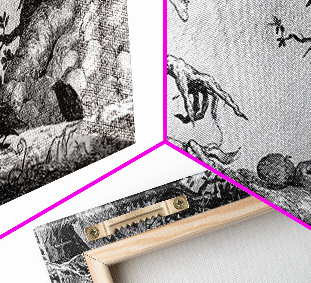 The Orchard Hag, Expressionist Nightmare Art, Wide Panoramic Art, Dark Halloween Decor, Canvas Print, Halloween Wall Art