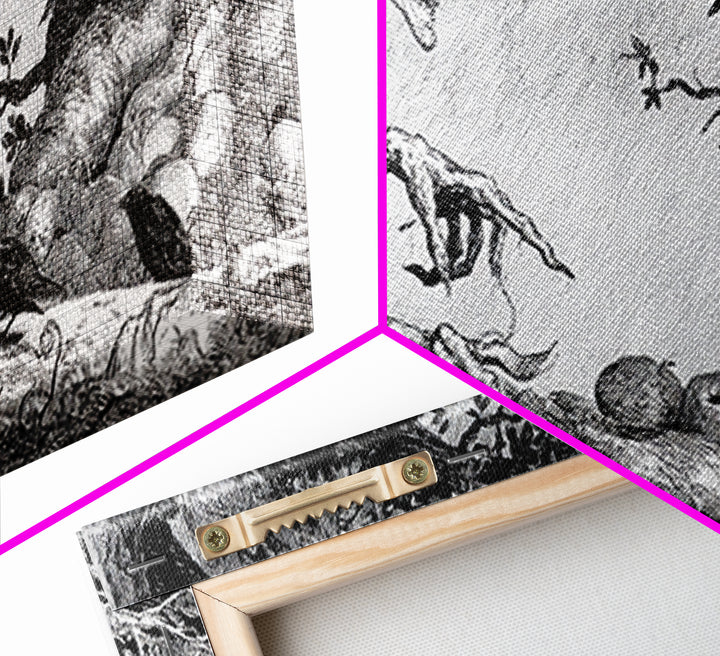 The Orchard Hag, Expressionist Nightmare Art, Wide Panoramic Art, Dark Halloween Decor, Canvas Print, Halloween Wall Art