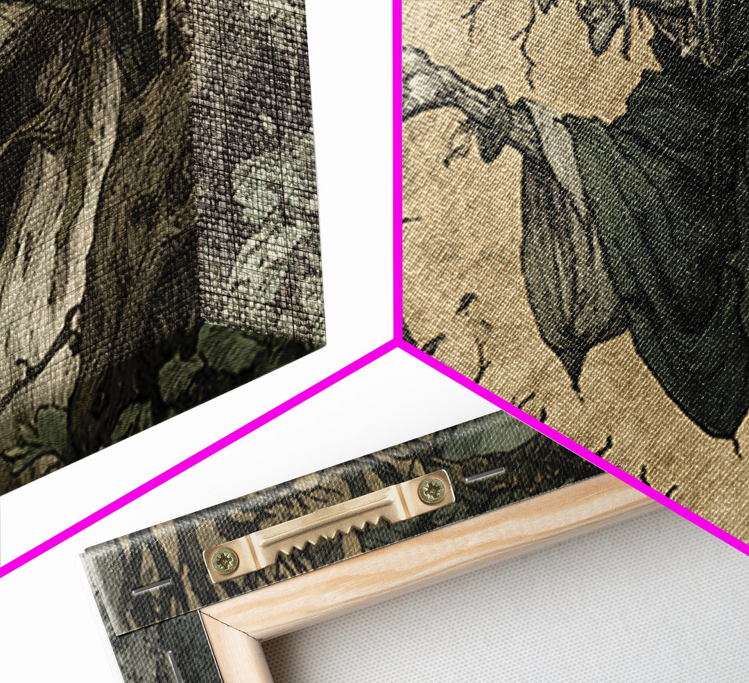 The Orchard Hag, Gothic Storybook Art, Landscape Wall Art, Dark Halloween Decor, Framed Canvas Print, Halloween Wall Art