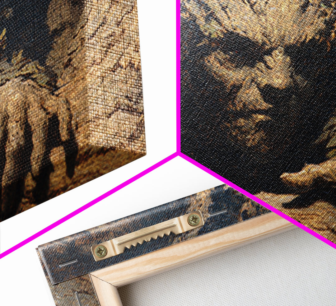 The Hollow-Tree Monster, Ornate Symbolist Art, Landscape Wall Art, Macabre Wall Art, Canvas Print, Halloween Wall Art