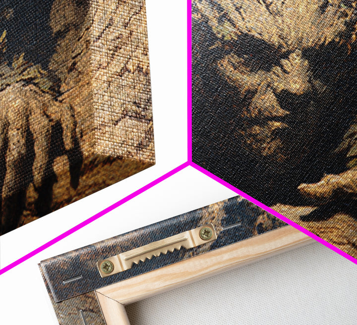 The Hollow-Tree Monster, Ornate Symbolist Art, Landscape Wall Art, Macabre Wall Art, Canvas Print, Halloween Wall Art