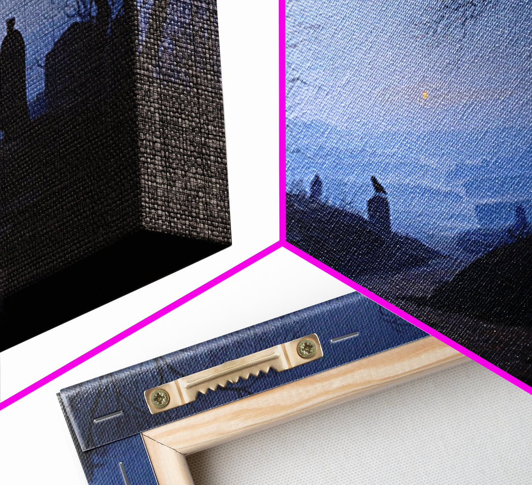 The Crossroads Spirit, Romantic Gothic Landscape, Landscape Wall Art, Gothic Horror Wall Art, Framed Canvas Print