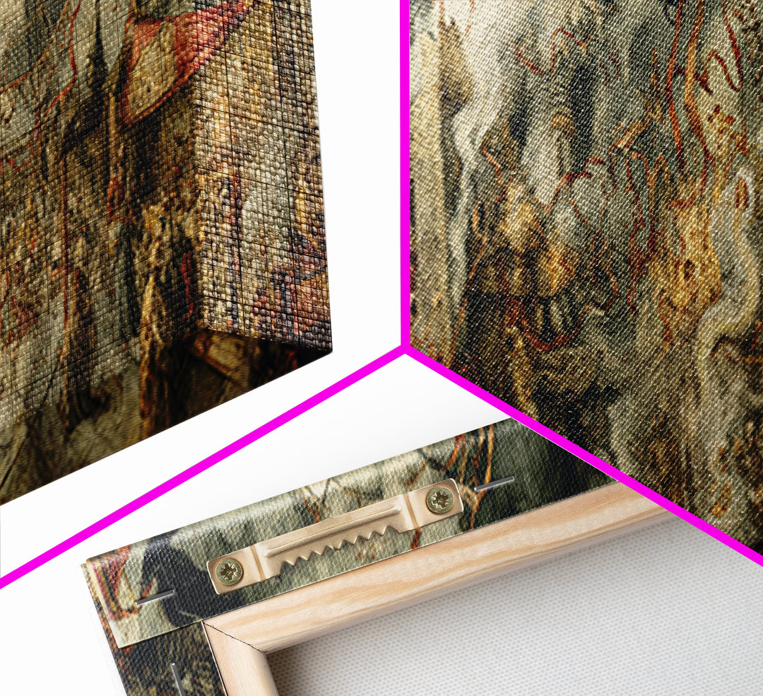 The Abandoned Carnival, Dark Renaissance Art, Extra Wide Wall Art, Dark Halloween Decor, Framed Canvas Print, Halloween Wall Art