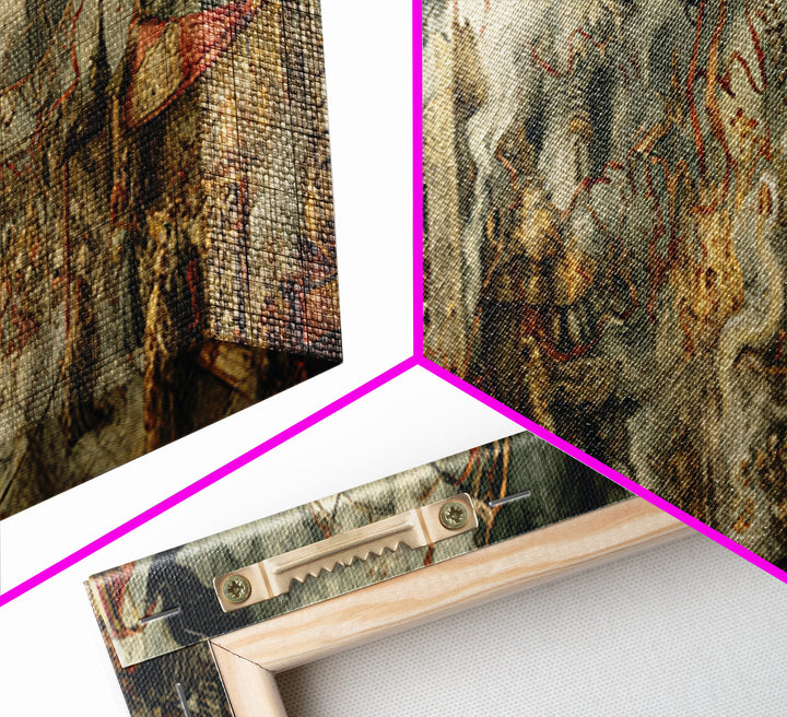 The Abandoned Carnival, Dark Renaissance Art, Extra Wide Wall Art, Dark Halloween Decor, Framed Canvas Print, Halloween Wall Art