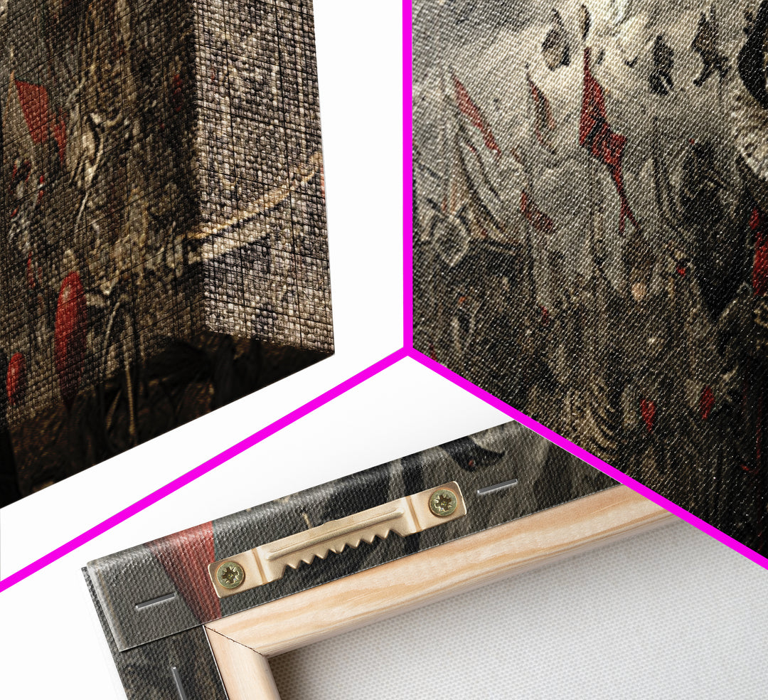 The Abandoned Carnival, Danse Macabre Art, Extra Wide Wall Art, Gothic Horror Wall Art, Canvas Print, Halloween Wall Art