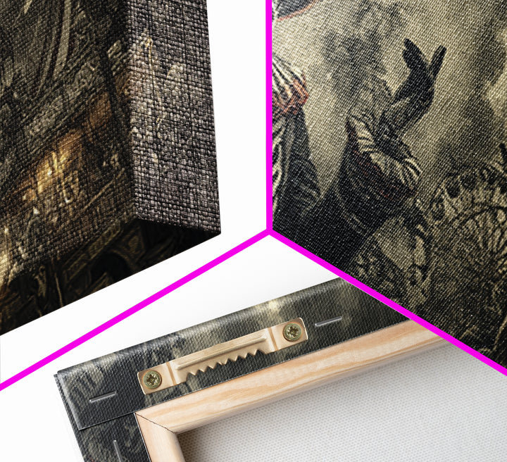 The Abandoned Carnival, Macabre Folk Print Art, Wide Panoramic Art, Dark Halloween Decor, Canvas Print, Halloween Wall Art