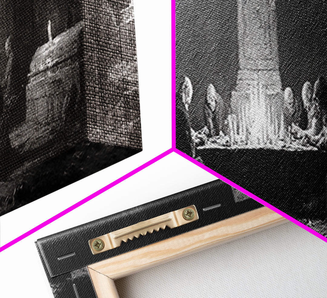 The Forgotten Crypt, Dark Romantic Horror Art, Extra Wide Wall Art, Dark Fantasy Wall Art, Canvas Print, Halloween Wall Art