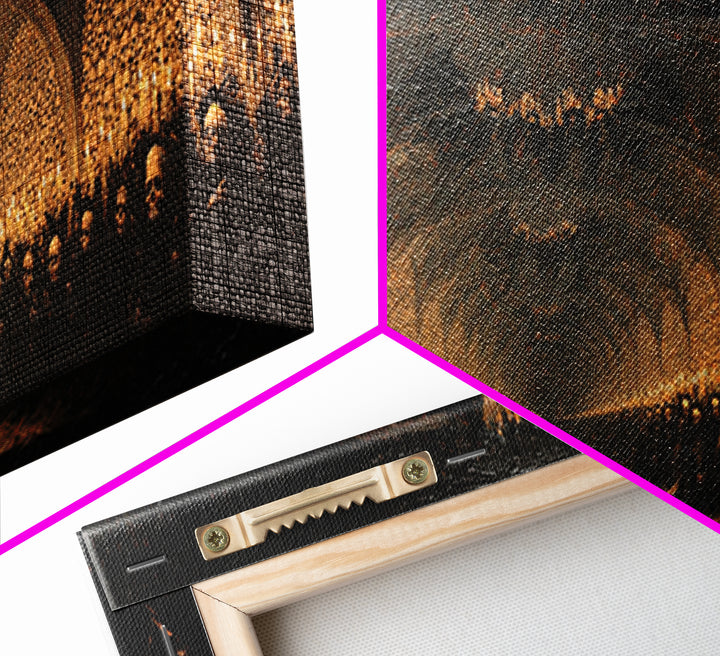 The Endless Catacombs, Dark Romantic Horror Art, Extra Wide Wall Art, Gothic Horror Wall Art, Framed Canvas Print, Halloween Wall Art