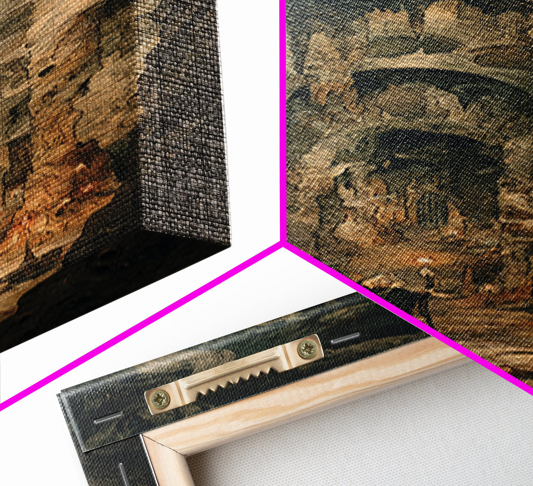 The Endless Catacombs, Gothic Storybook Art, Tall Narrow Wall Art, Dark Fantasy Wall Art, Canvas Print, Halloween Wall Art