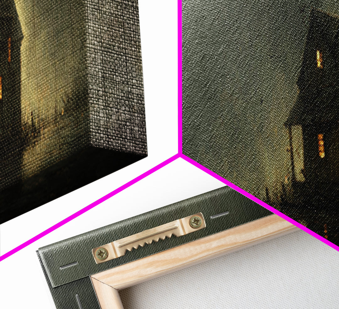 The Foggy Swamp Shack, Dark Romantic Horror Art, Extra Wide Wall Art, Macabre Wall Art, Canvas Print, Halloween Wall Art