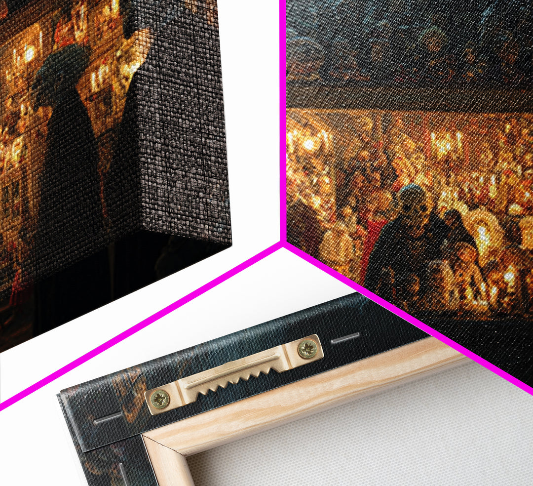 The Midnight Antique Shop, Romantic Gothic Landscape, Landscape Wall Art, Macabre Wall Art, Canvas Print, Halloween Wall Art