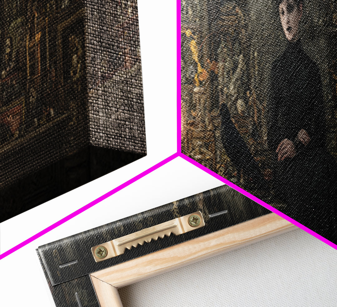 The Midnight Antique Shop, Symbolist Dream Art, Extra Wide Wall Art, Dark Fantasy Wall Art, Framed Canvas Print, Halloween Wall Art