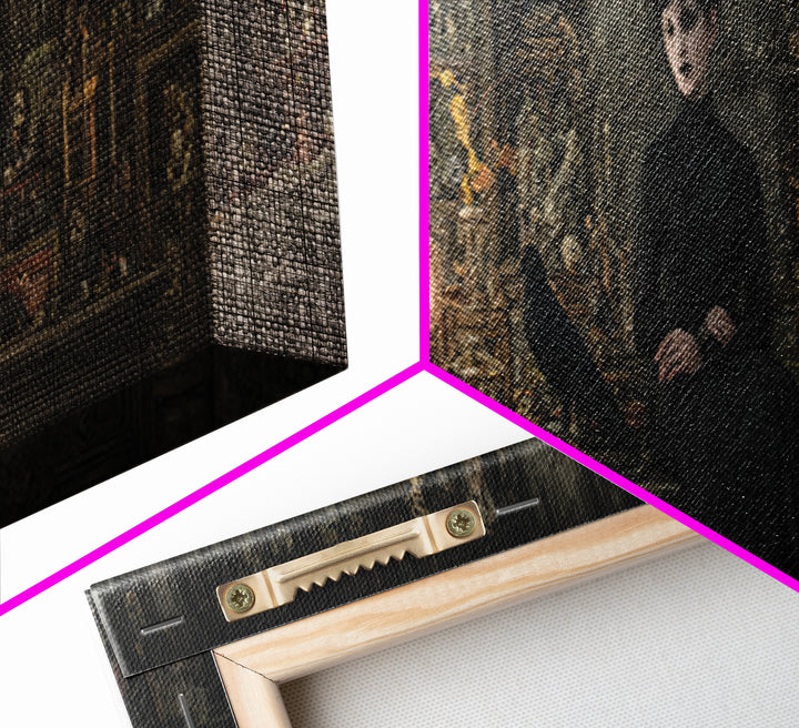 The Midnight Antique Shop, Symbolist Dream Art, Extra Wide Wall Art, Dark Fantasy Wall Art, Framed Canvas Print, Halloween Wall Art