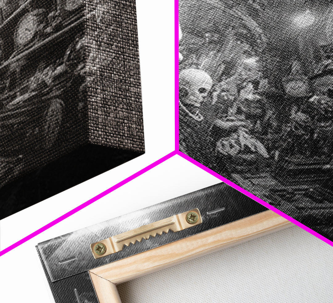 The Midnight Antique Shop, Biomechanical Horror Art, Square Wall Art, Macabre Wall Art, Framed Canvas Print, Halloween Wall Art