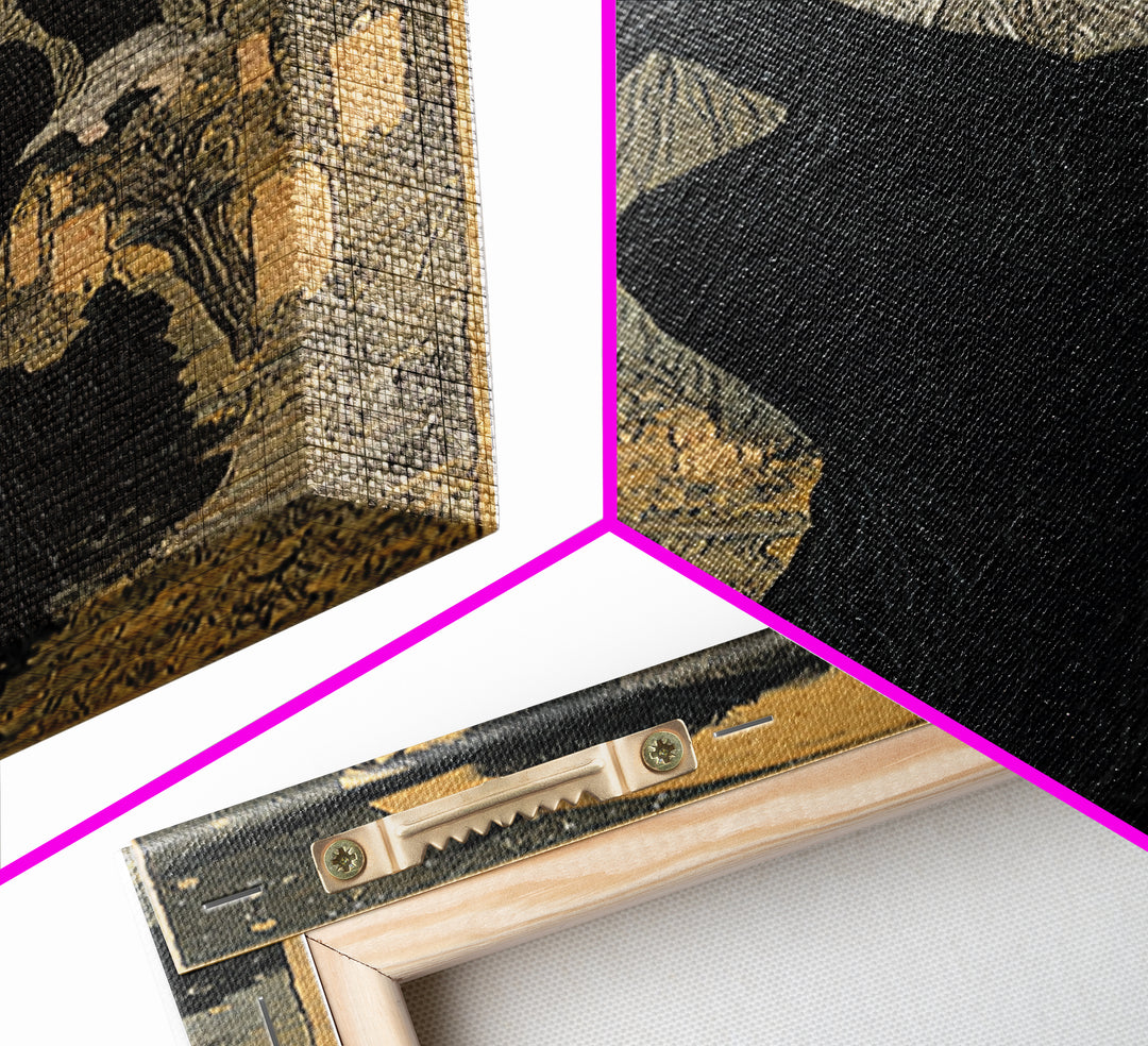 The Haunted Hotel, Symbolist Death Art, Tall Narrow Wall Art, Macabre Wall Art, Framed Canvas Print, Halloween Wall Art