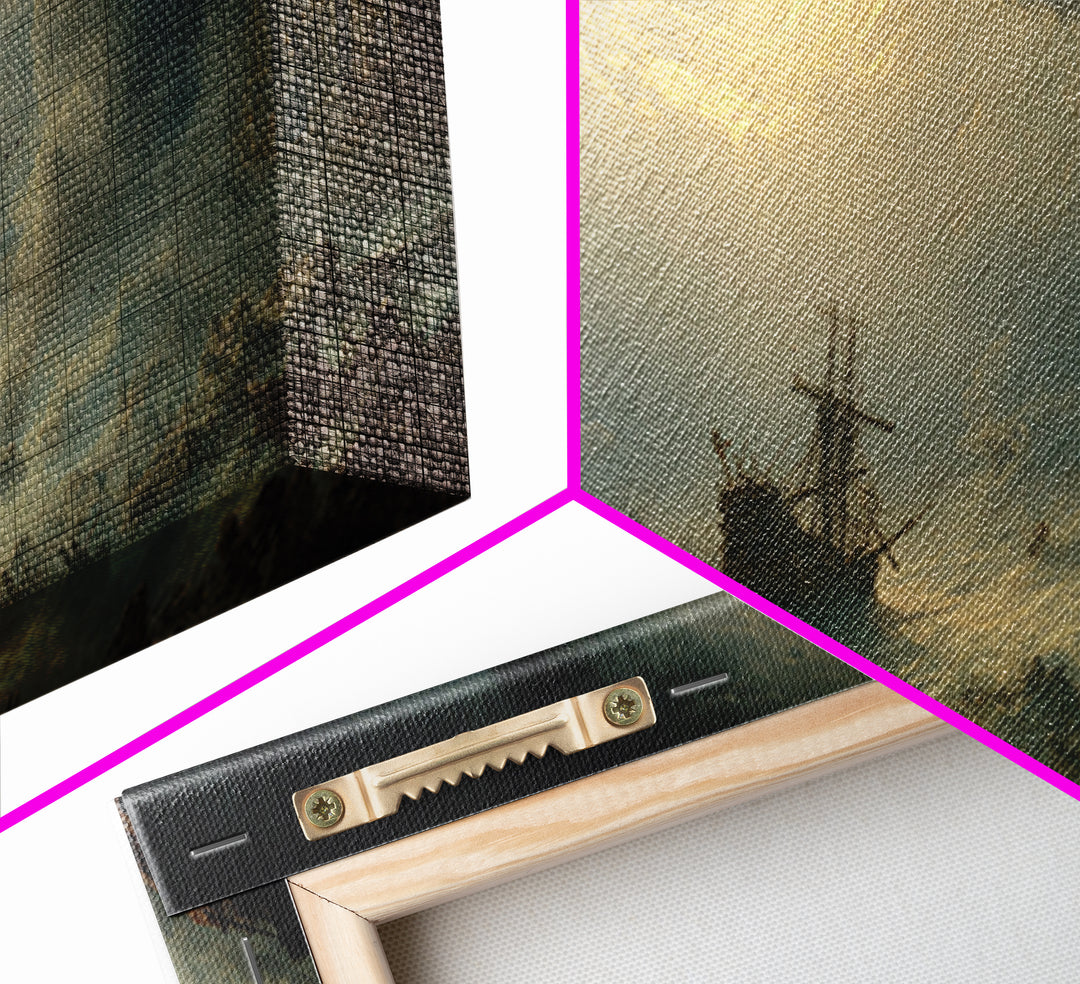 The Shipwreck Cove, Apocalyptic Romantic Art, Wide Panoramic Art, Macabre Wall Art, Canvas Print, Halloween Wall Art, Horror Wall Art