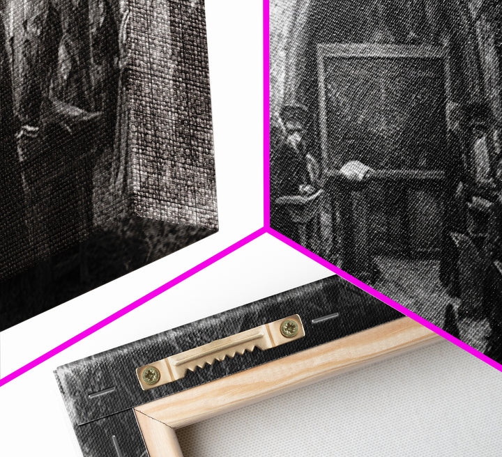 The Silent Schoolhouse, Dark Romantic Horror Art, Extra Wide Wall Art, Dark Halloween Decor, Framed Canvas Print, Halloween Wall Art