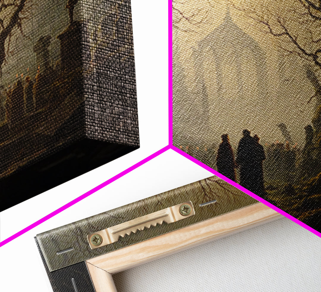 The Ghost Wedding, Romantic Gothic Landscape, Landscape Wall Art, Macabre Wall Art, Canvas Print, Halloween Wall Art
