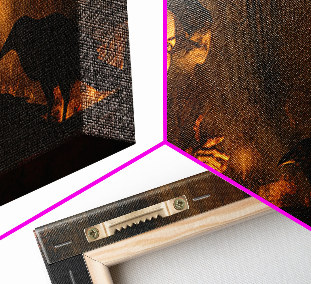 The Haunted Hayride, Dark Symbolist Art, Wide Panoramic Art, Dark Fantasy Wall Art, Canvas Print, Halloween Wall Art