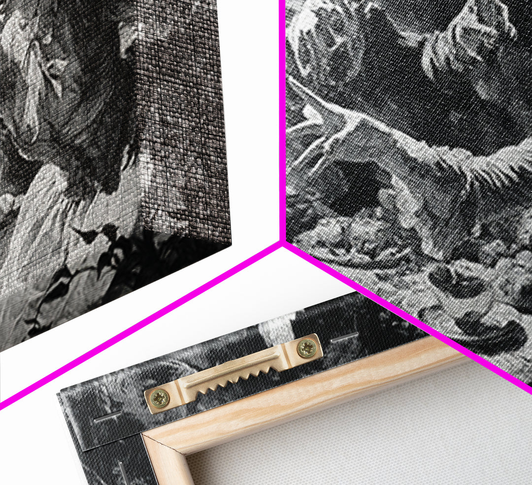 The Zombie Picnic, Dark Romantic Horror Art, Wide Panoramic Art, Gothic Horror Wall Art, Canvas Print, Halloween Wall Art