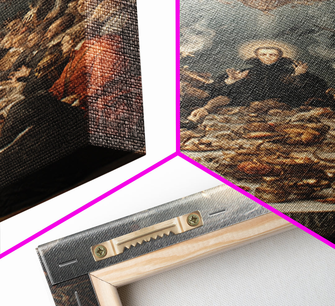 The Vampire Banquet, Dark Renaissance Art, Vertical Wall Art, Macabre Wall Art, Framed Canvas Print, Halloween Wall Art