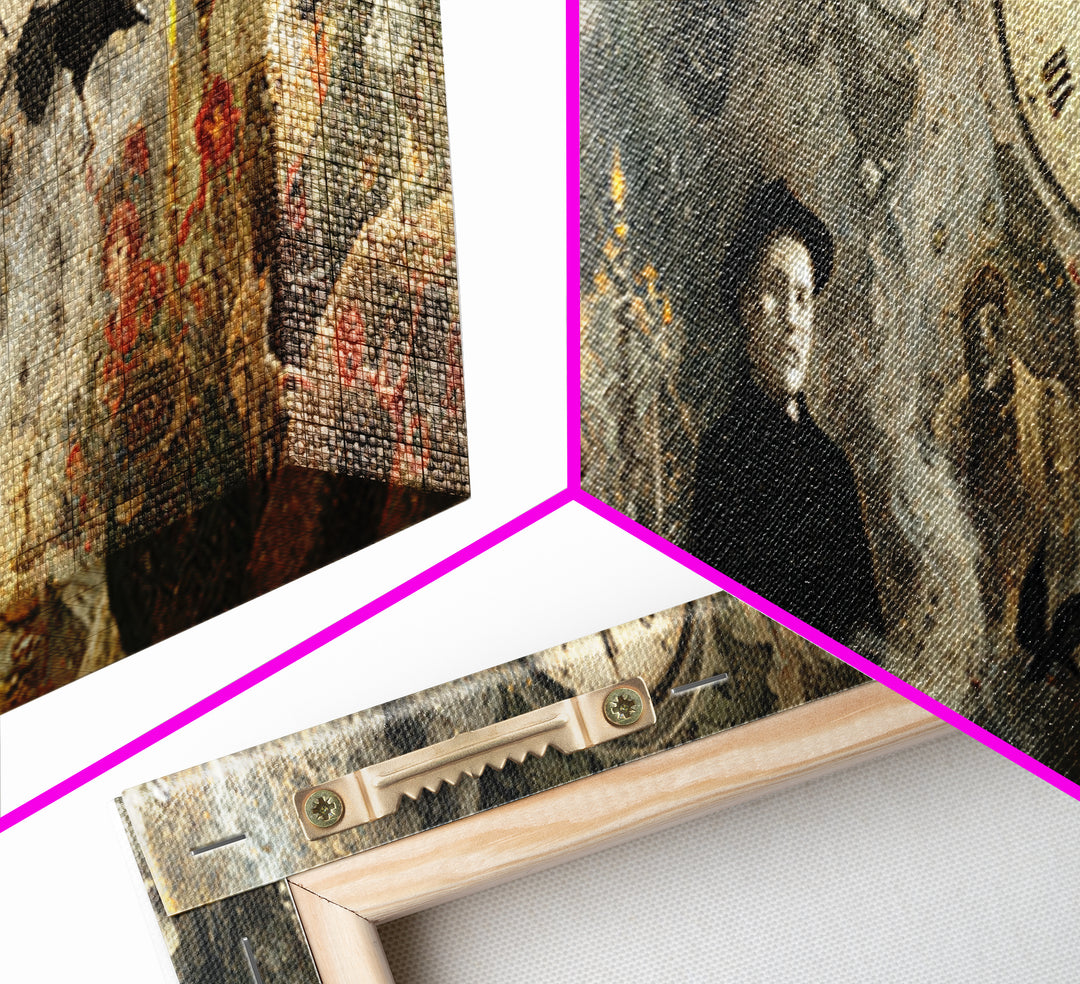 The Thirteenth Bell, Symbolist Dream Art, Extra Wide Wall Art, Macabre Wall Art, Canvas Print, Halloween Wall Art, Horror Wall Art