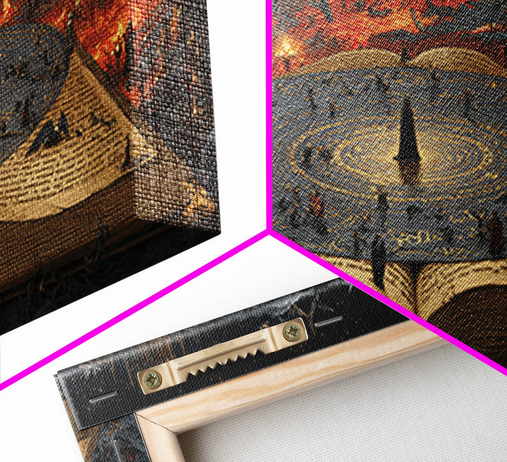 The Living Spellbook, Apocalyptic Romantic Art, Wide Panoramic Art, Gothic Horror Wall Art, Canvas Print, Halloween Wall Art