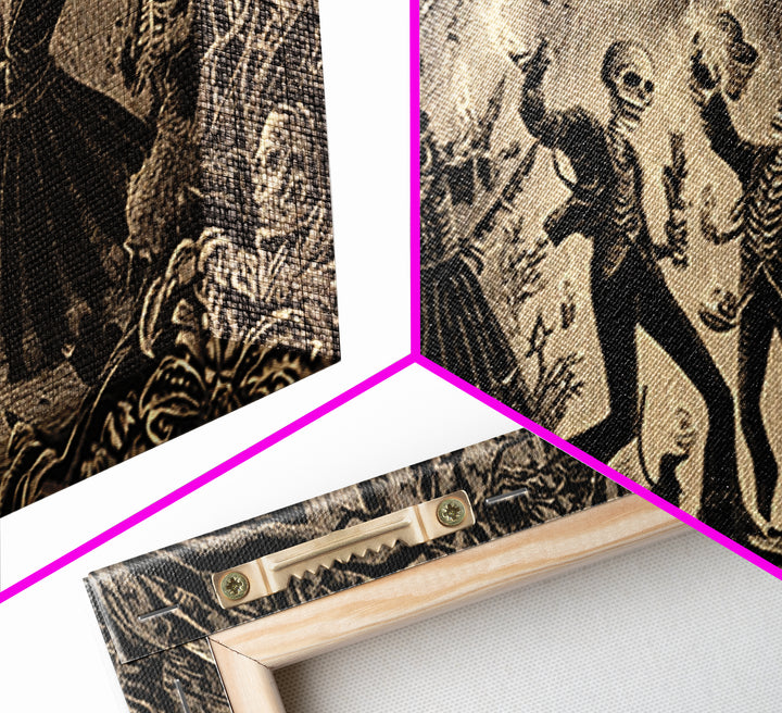 The Living Spellbook, Macabre Folk Print Art, Wide Panoramic Art, Dark Fantasy Wall Art, Framed Canvas Print, Halloween Wall Art