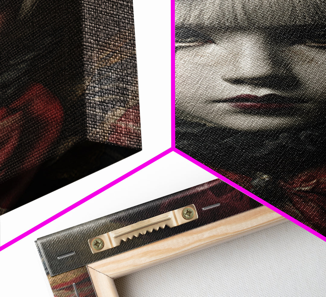 Cracked Porcelain Doll Portrait Canvas Print, Dark Art, Fine Art Print, Living Room Decor, Oil Painting, Nocturne, Wall Decor, DAR-2x3-7