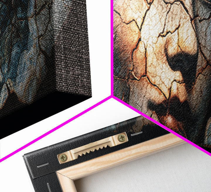 The Cracked Porcelain Mask, Expressionist Gothic Art, Extra Wide Wall Art, Gothic Horror Wall Art, Canvas Print, Halloween Wall Art