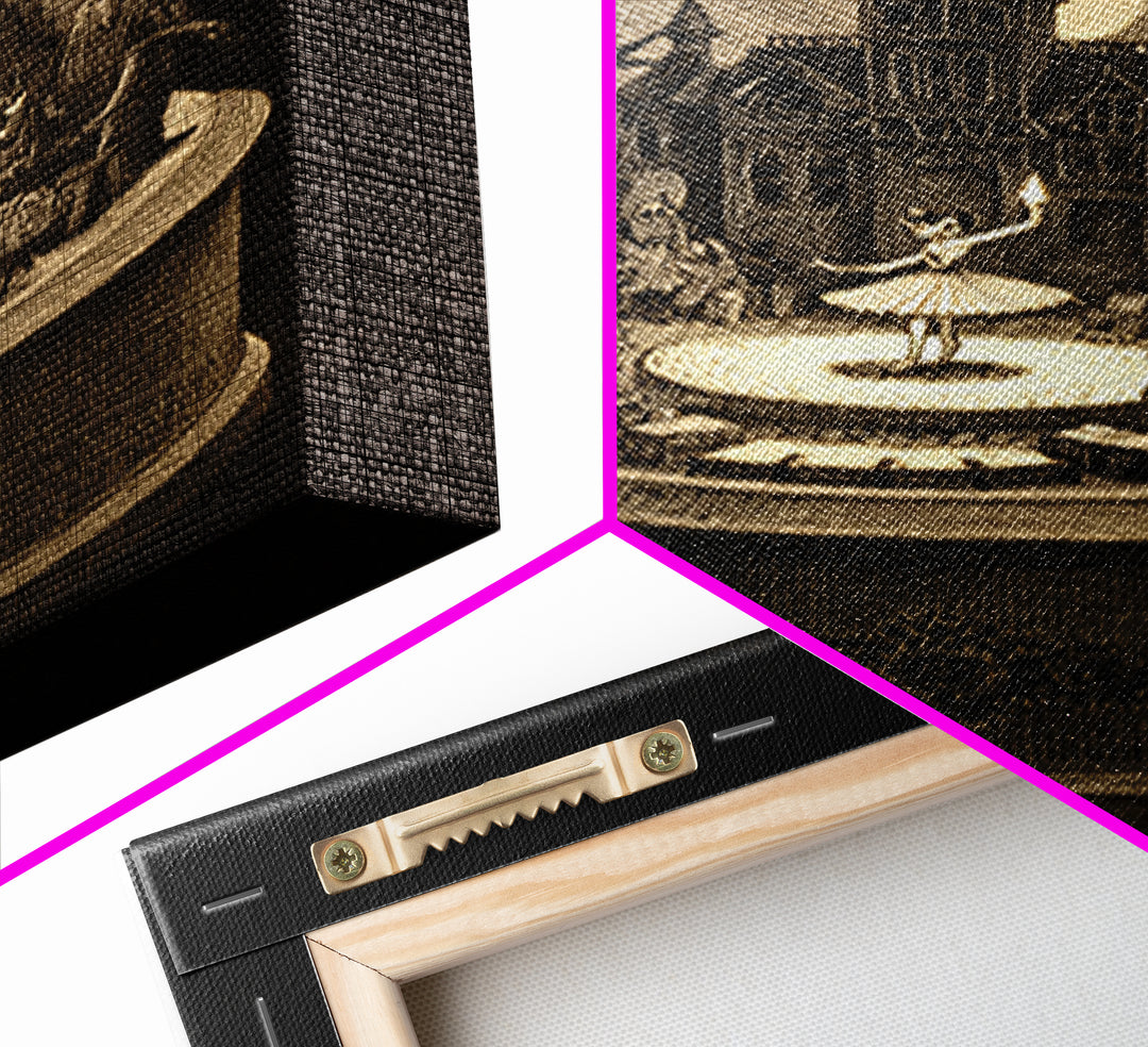 The Haunted Music Box, Victorian Macabre Art, Vertical Wall Art, Macabre Wall Art, Framed Canvas Print, Halloween Wall Art
