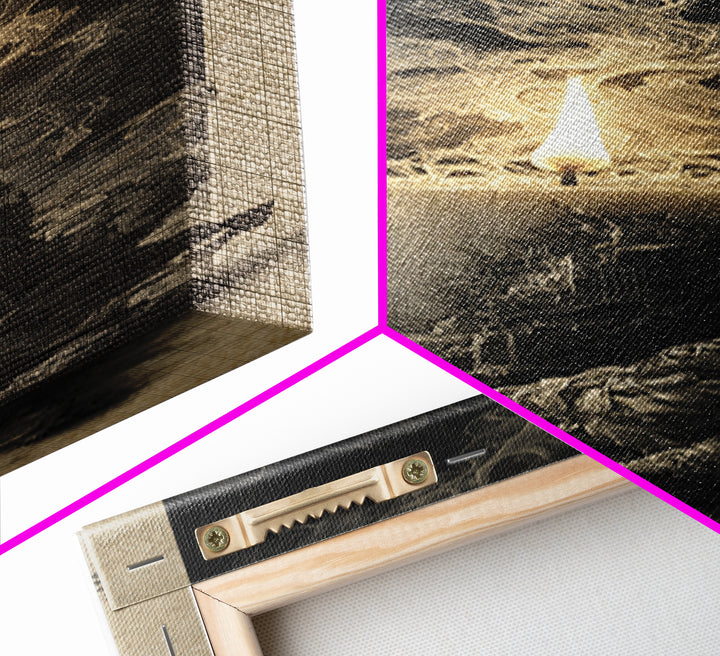 The Black Wax Candle, Surreal Apocalyptic Art, Tall Narrow Wall Art, Gothic Horror Wall Art, Canvas Print, Halloween Wall Art