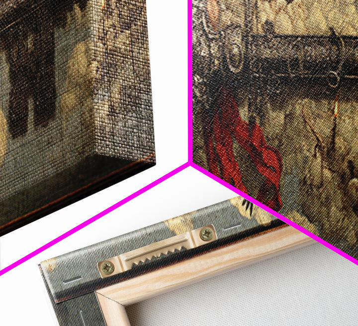 The Coffin Key, Visionary Gothic Art, Extra Wide Wall Art, Macabre Wall Art, Framed Canvas Print, Halloween Wall Art