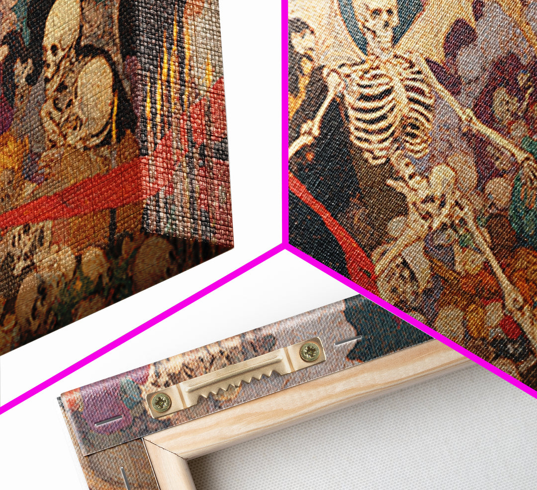 The Coffin Key, Grotesque Carnival Art, Wide Panoramic Art, Macabre Wall Art, Canvas Print, Halloween Wall Art, Gothic Home Decor