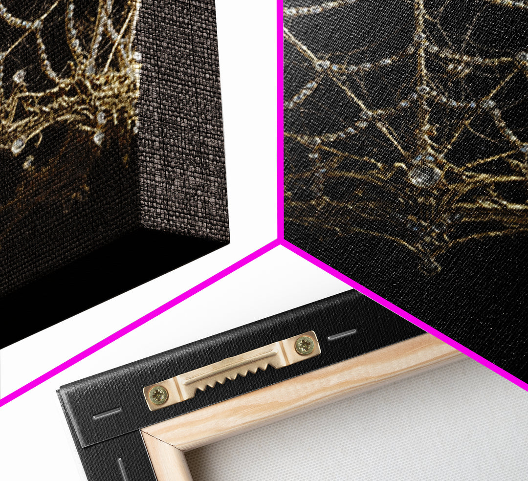 The Spiderweb Crown, Ornate Symbolist Art, Square Wall Art, Dark Fantasy Wall Art, Canvas Print, Halloween Wall Art, Horror Wall Art