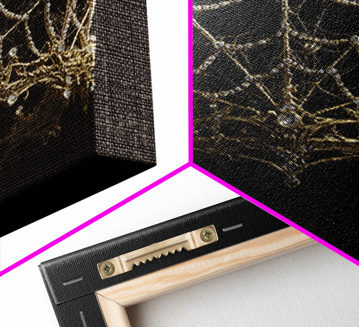 The Spiderweb Crown, Ornate Symbolist Art, Square Wall Art, Dark Fantasy Wall Art, Canvas Print, Halloween Wall Art, Horror Wall Art