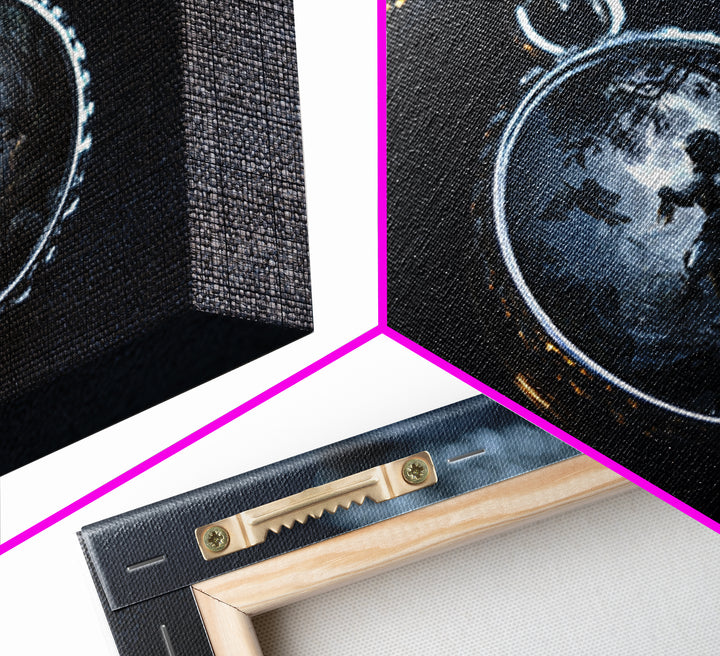 The Moonstone Amulet, Baroque Witchcraft Art, Landscape Wall Art, Macabre Wall Art, Framed Canvas Print, Halloween Wall Art