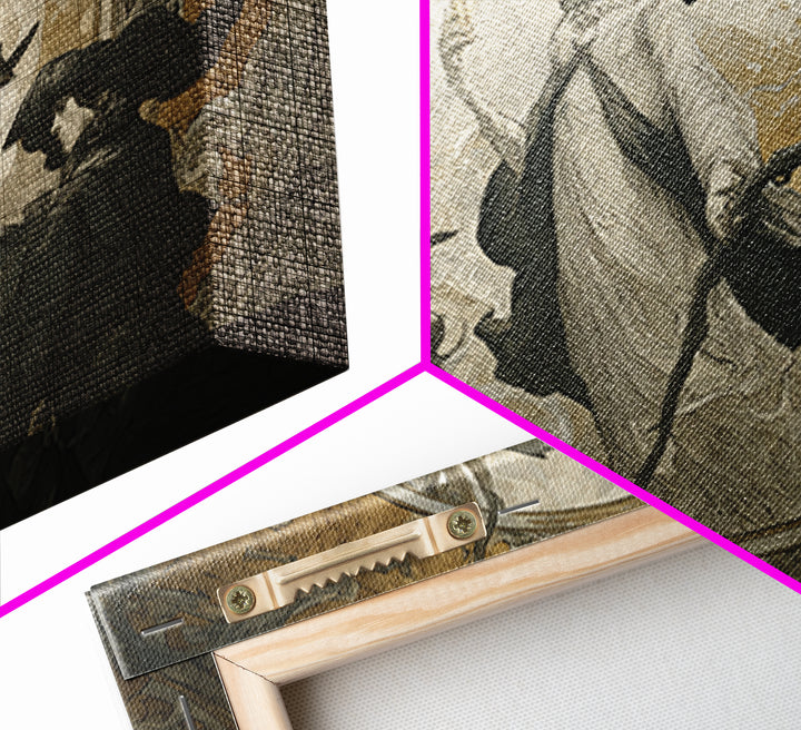 Art Nouveau Witchcraft, Symbolist Gothic Landscape, Landscape Wall Art, Gothic Horror Wall Art, Framed Canvas Print, Halloween Wall Art