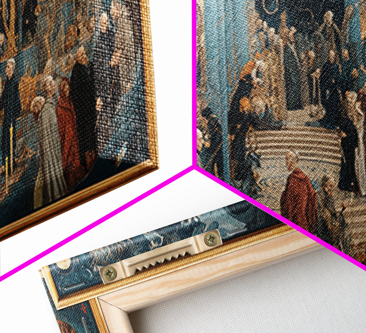 Celestial Witchcraft, Danse Macabre Art, Wide Panoramic Art, Macabre Wall Art, Canvas Print, Halloween Wall Art