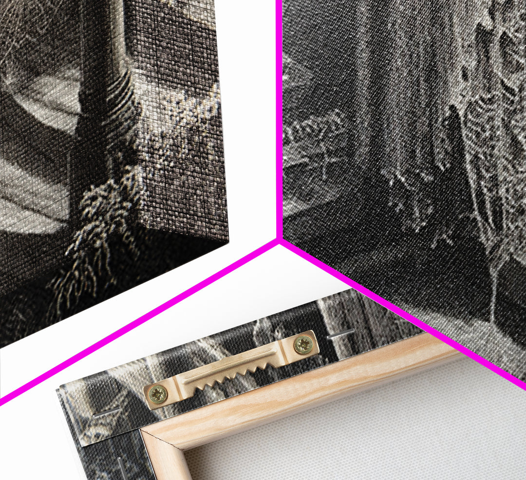 Black Lace And Cobwebs, Danse Macabre Art, Landscape Wall Art, Macabre Wall Art, Canvas Print, Halloween Wall Art