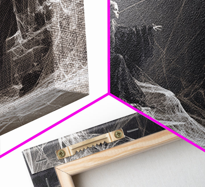 Black Lace And Cobwebs, Baroque Witchcraft Art, Landscape Wall Art, Dark Fantasy Wall Art, Canvas Print, Halloween Wall Art