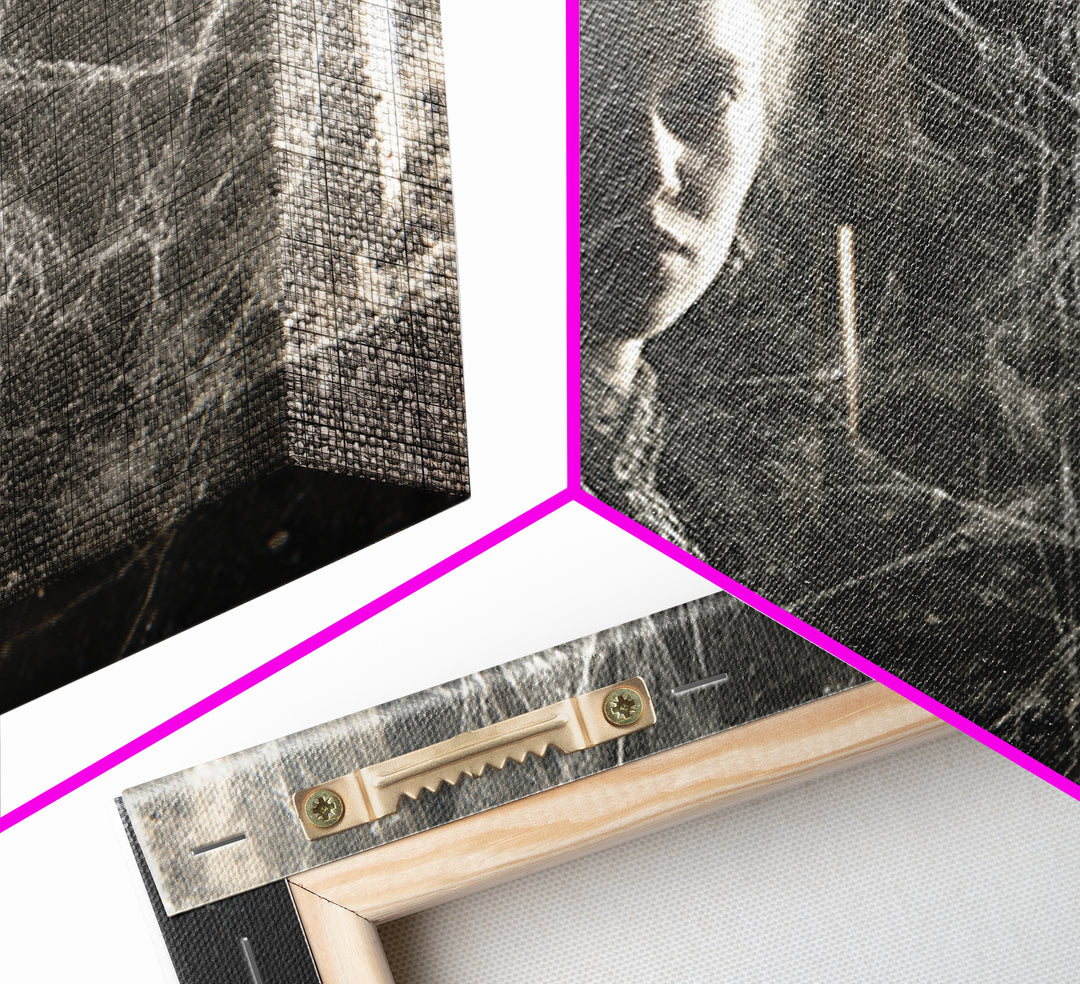 Black Lace And Cobwebs, Expressionist Gothic Art, Landscape Wall Art, Dark Halloween Decor, Framed Canvas Print, Halloween Wall Art