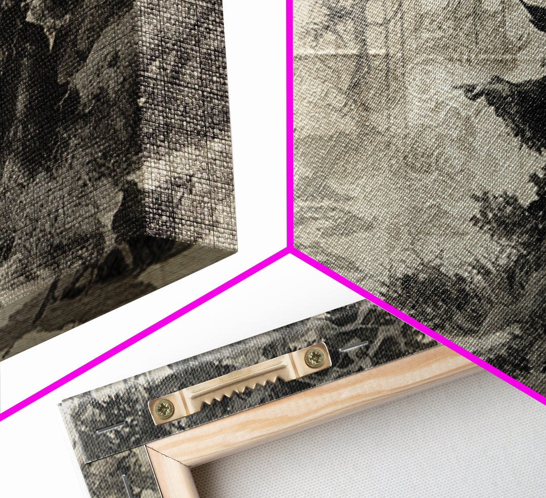 Black Lace And Cobwebs, Gothic Storybook Art, Landscape Wall Art, Dark Fantasy Wall Art, Canvas Print, Halloween Wall Art