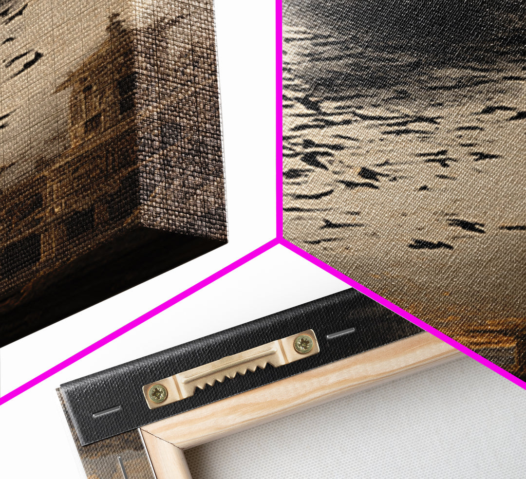 Ravens And Ruins, Apocalyptic Romantic Art, Tall Narrow Wall Art, Gothic Horror Wall Art, Framed Canvas Print, Halloween Wall Art