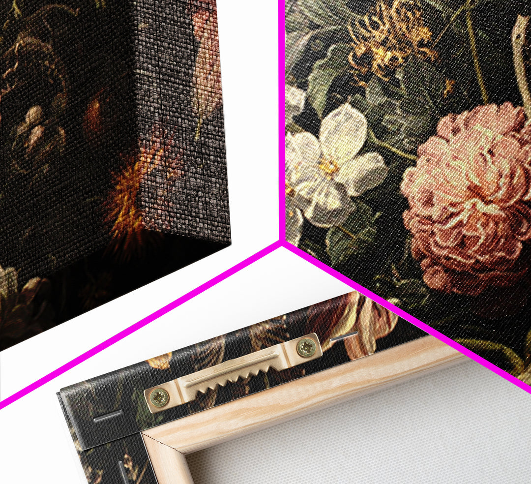 Skeletal Botanicals, Visionary Gothic Art, Landscape Wall Art, Macabre Wall Art, Framed Canvas Print, Halloween Wall Art
