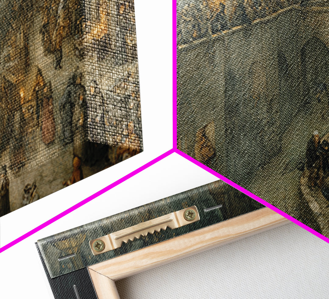 The Bat Prince, Northern Renaissance Horror, Wide Panoramic Art, Gothic Horror Wall Art, Canvas Print, Halloween Wall Art