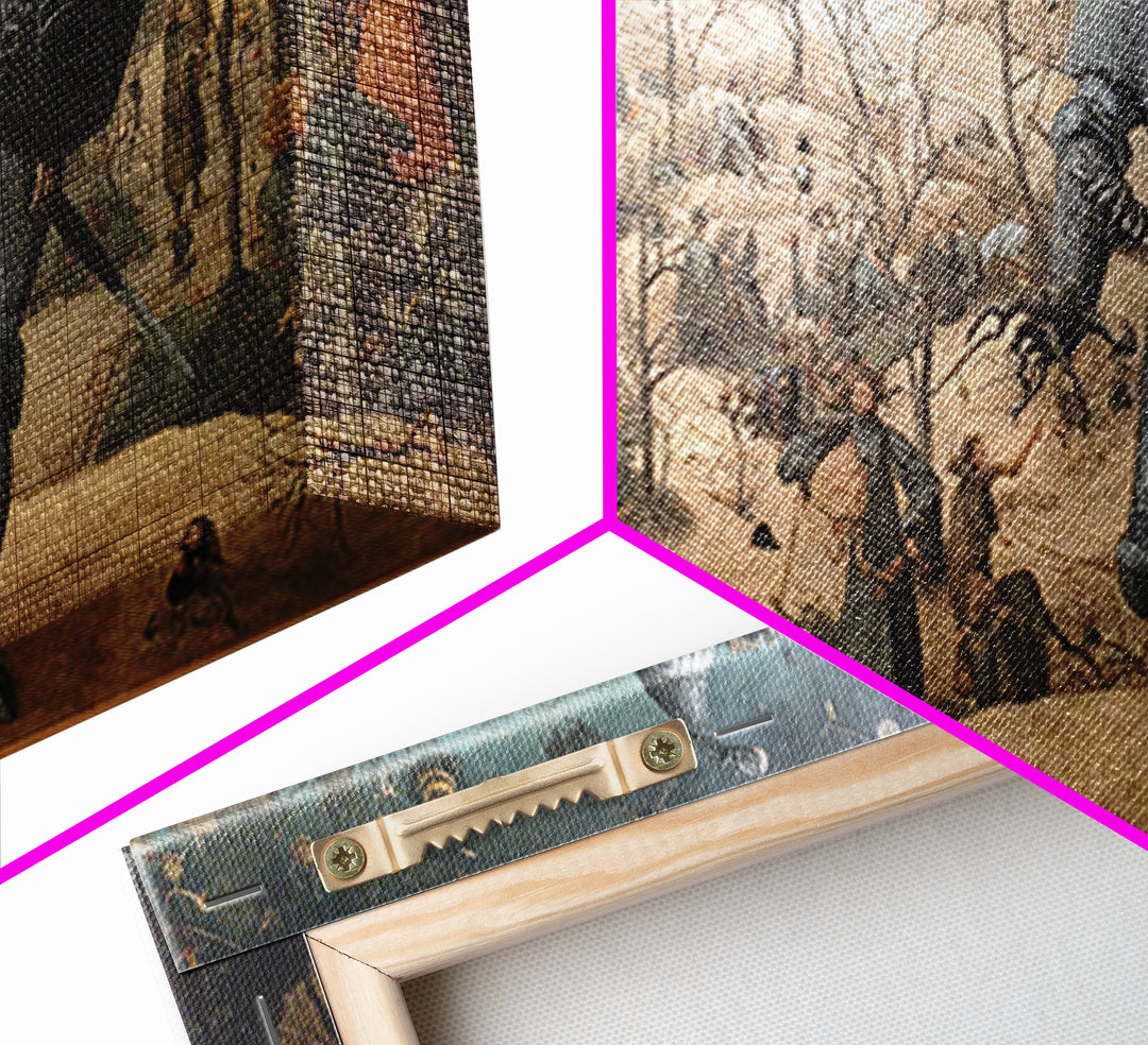 The Spider Knight, Northern Renaissance Horror, Wide Panoramic Art, Macabre Wall Art, Canvas Print, Halloween Wall Art